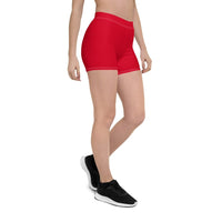 Grenada Red Leggings Shorts - Conscious Apparel Store