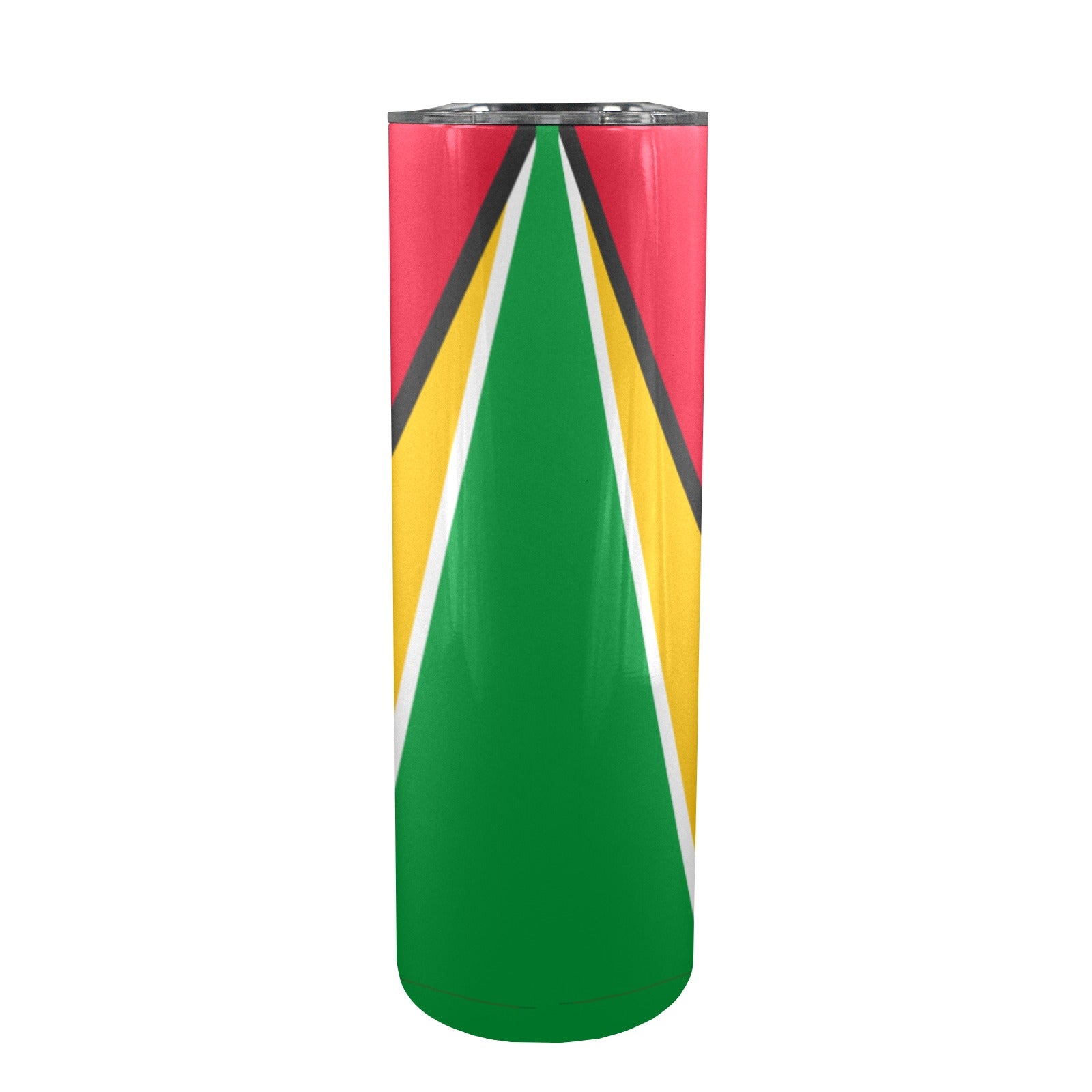 Guyana Flag 20oz Tall Skinny Tumbler with Lid and Straw - Conscious Apparel Store