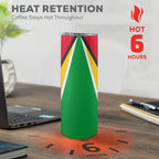 Guyana Flag 20oz Tall Skinny Tumbler with Lid and Straw - Conscious Apparel Store