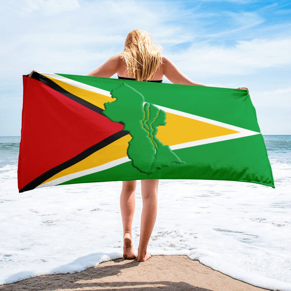 Guyana Flag Beach Towels - Conscious Apparel Store