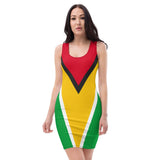 Guyana Flag Bodycon Dress - Conscious Apparel Store