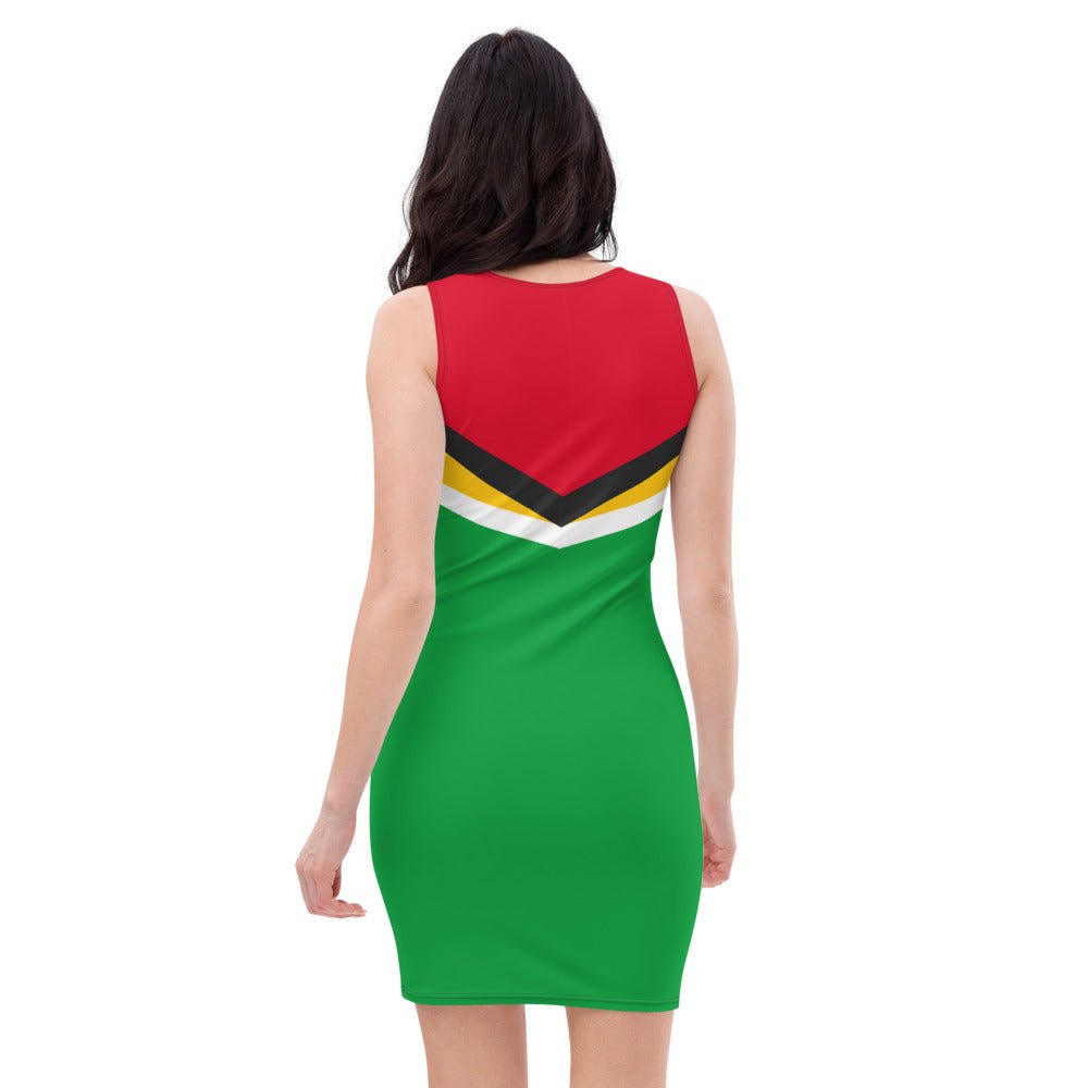 Guyana Flag Bodycon Dress - Conscious Apparel Store