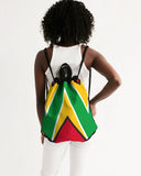 Guyana Flag Canvas Drawstring Bag - Conscious Apparel Store