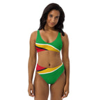 Guyana Flag high-waisted bikini - Conscious Apparel Store
