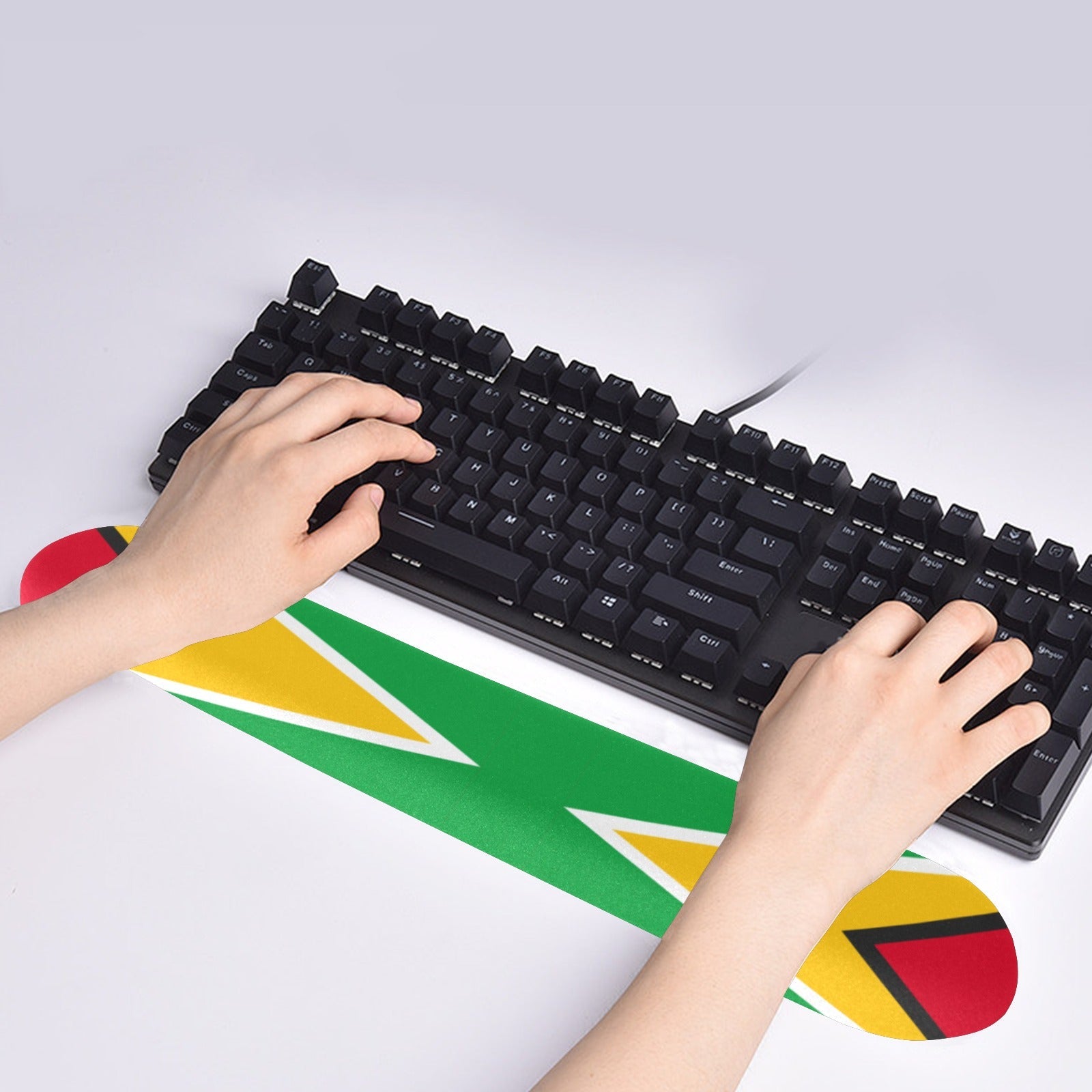 Guyana Flag Keyboard Wrist Rest Pad - Conscious Apparel Store