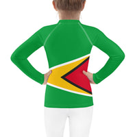 Guyana Flag Kids Rash Guard - Conscious Apparel Store