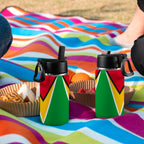 Guyana Flag Kids Water Bottle with Straw Lid (12 oz) - Conscious Apparel Store