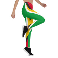 Guyana Flag Leggings - Conscious Apparel Store