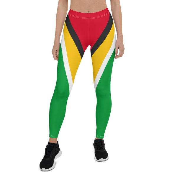 Guyana Flag Leggings - Conscious Apparel Store