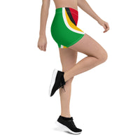 Guyana Flag Leggings Shorts - Conscious Apparel Store