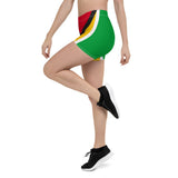 Guyana Flag Leggings Shorts - Conscious Apparel Store