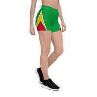 Guyana Flag Leggings Shorts (II) - Conscious Apparel Store