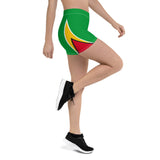 Guyana Flag Leggings Shorts (II) - Conscious Apparel Store