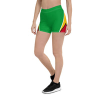 Guyana Flag Leggings Shorts (II) - Conscious Apparel Store