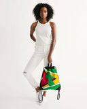 Guyana Flag Map Canvas Drawstring Bag - Conscious Apparel Store