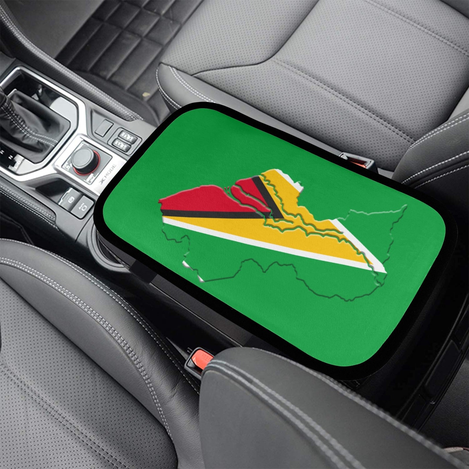 Guyana Flag Map Car Armrest Cover - Conscious Apparel Store