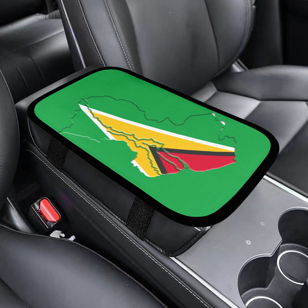 Guyana Flag Map Car Armrest Cover - Conscious Apparel Store
