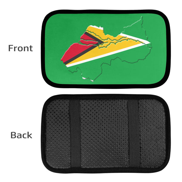 Guyana Flag Map Car Armrest Cover - Conscious Apparel Store