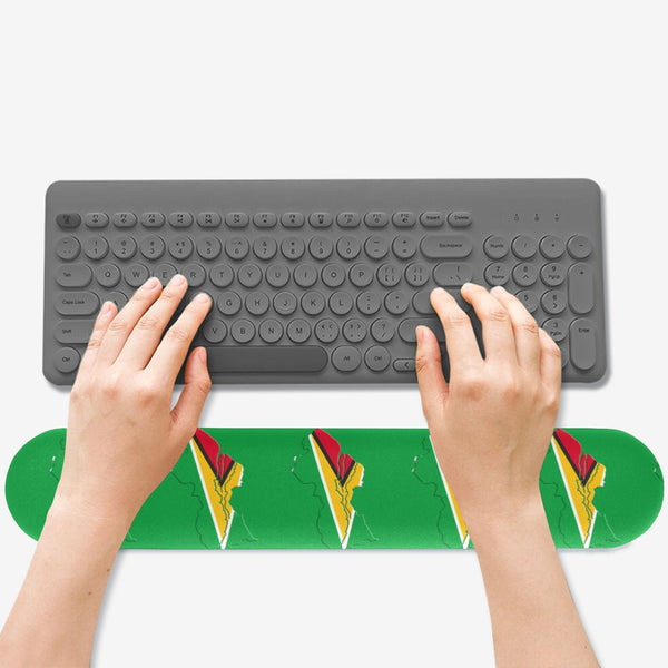 Guyana Flag Map Keyboard Wrist Rest Pad - Conscious Apparel Store