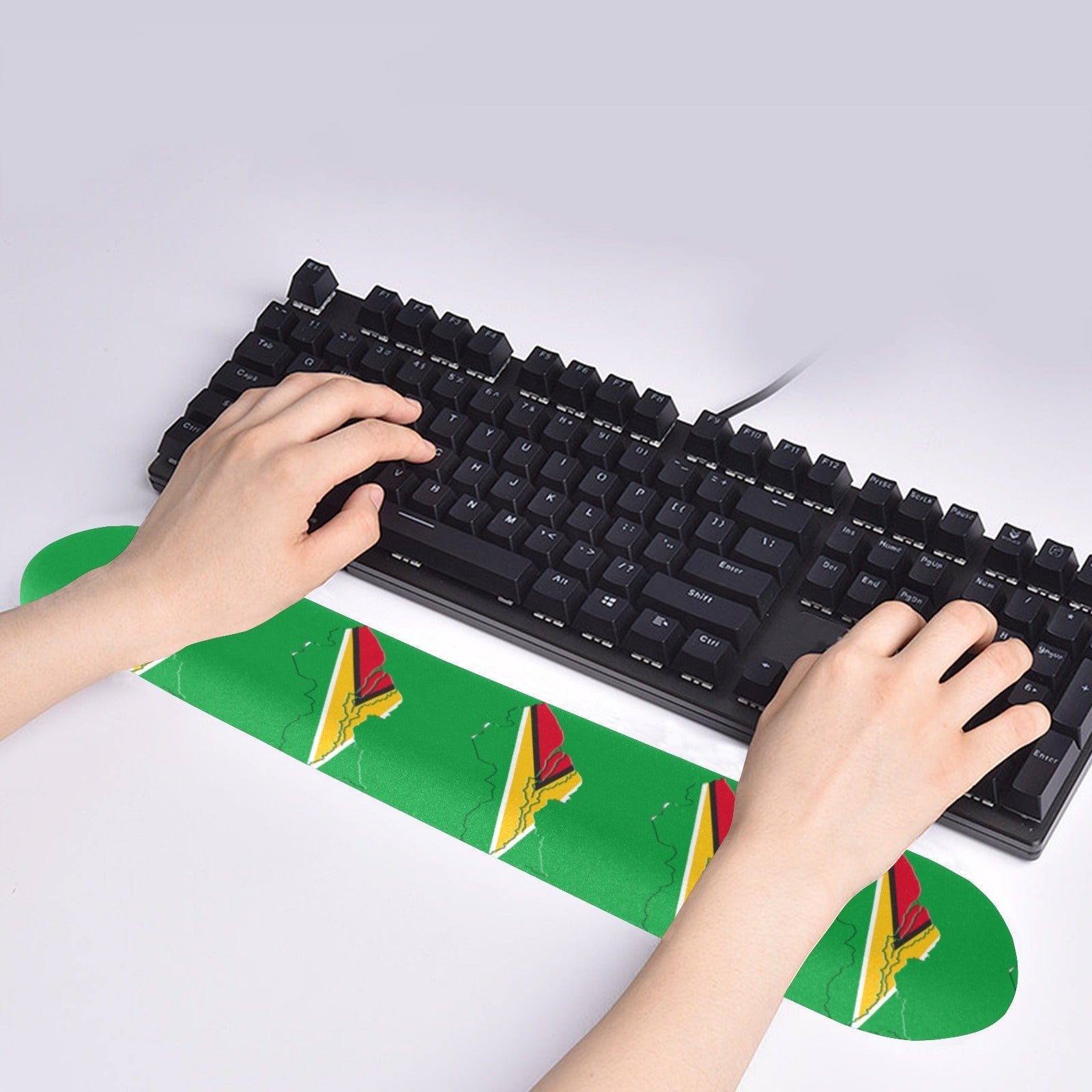 Guyana Flag Map Keyboard Wrist Rest Pad - Conscious Apparel Store