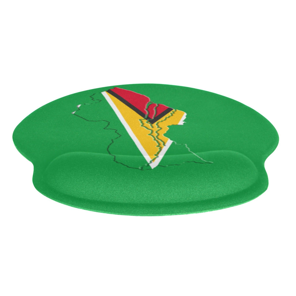Guyana Flag Map Mouse Pad with Wrist Rest Support - Conscious Apparel Store