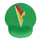 Guyana Flag Map Mouse Pad with Wrist Rest Support - Conscious Apparel Store
