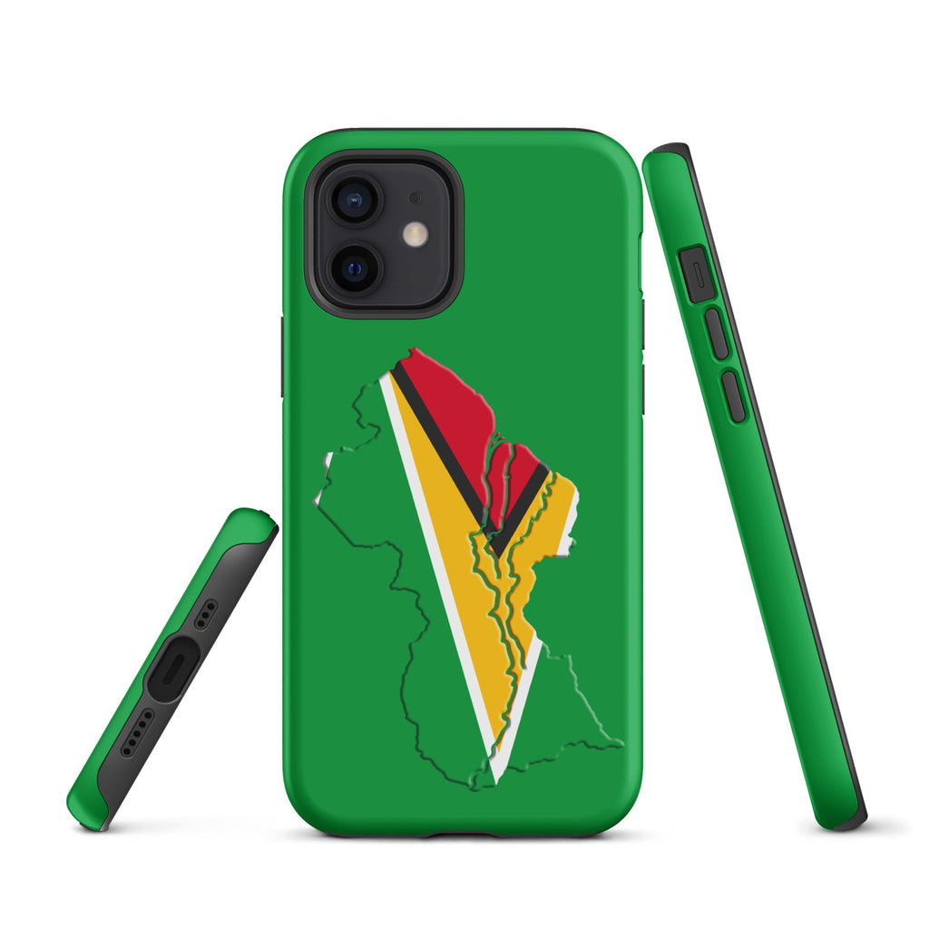 Guyana Flag Map Tough Cellphone Case for iPhone® - Conscious Apparel Store