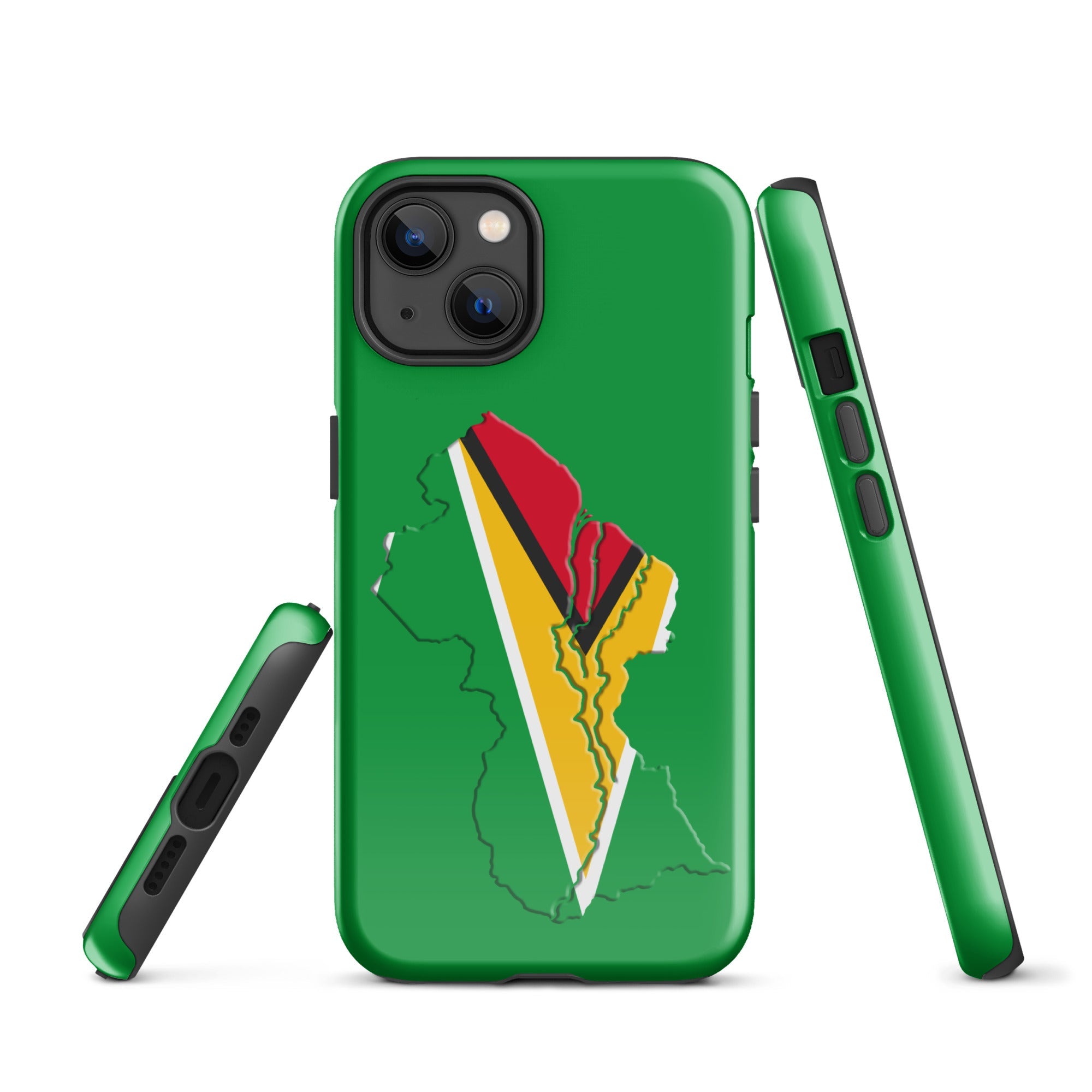 Guyana Flag Map Tough Cellphone Case for iPhone® - Conscious Apparel Store