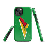 Guyana Flag Map Tough Cellphone Case for iPhone® - Conscious Apparel Store