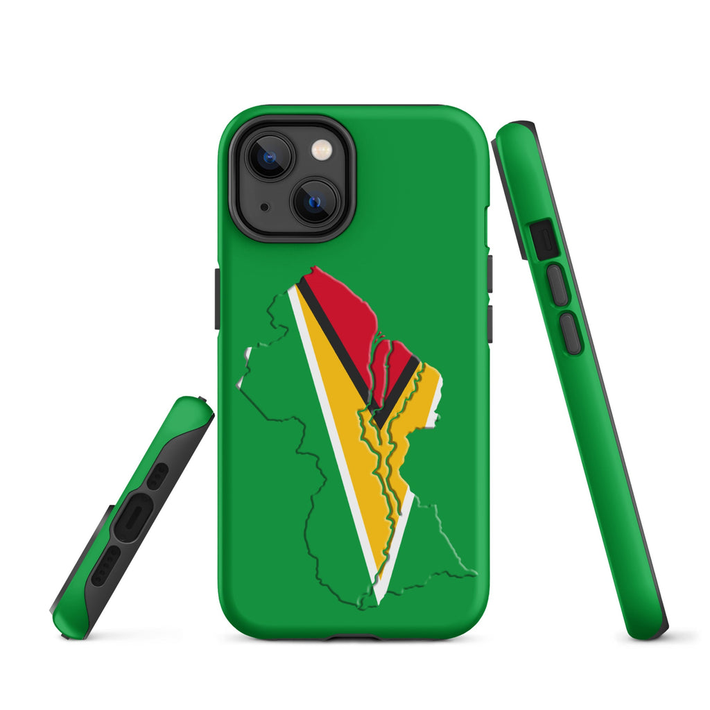 Guyana Flag Map Tough Cellphone Case for iPhone® - Conscious Apparel Store