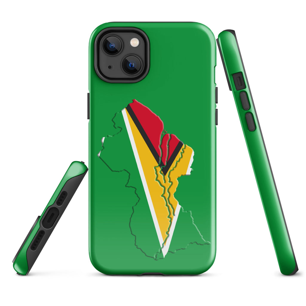 Guyana Flag Map Tough Cellphone Case for iPhone® - Conscious Apparel Store