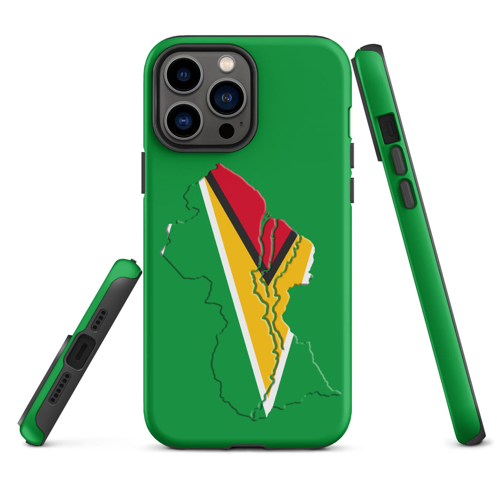 Guyana Flag Map Tough Cellphone Case for iPhone® - Conscious Apparel Store