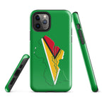 Guyana Flag Map Tough Cellphone Case for iPhone® - Conscious Apparel Store