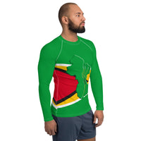 Guyana Flag Men's Rash Guard - Conscious Apparel Store