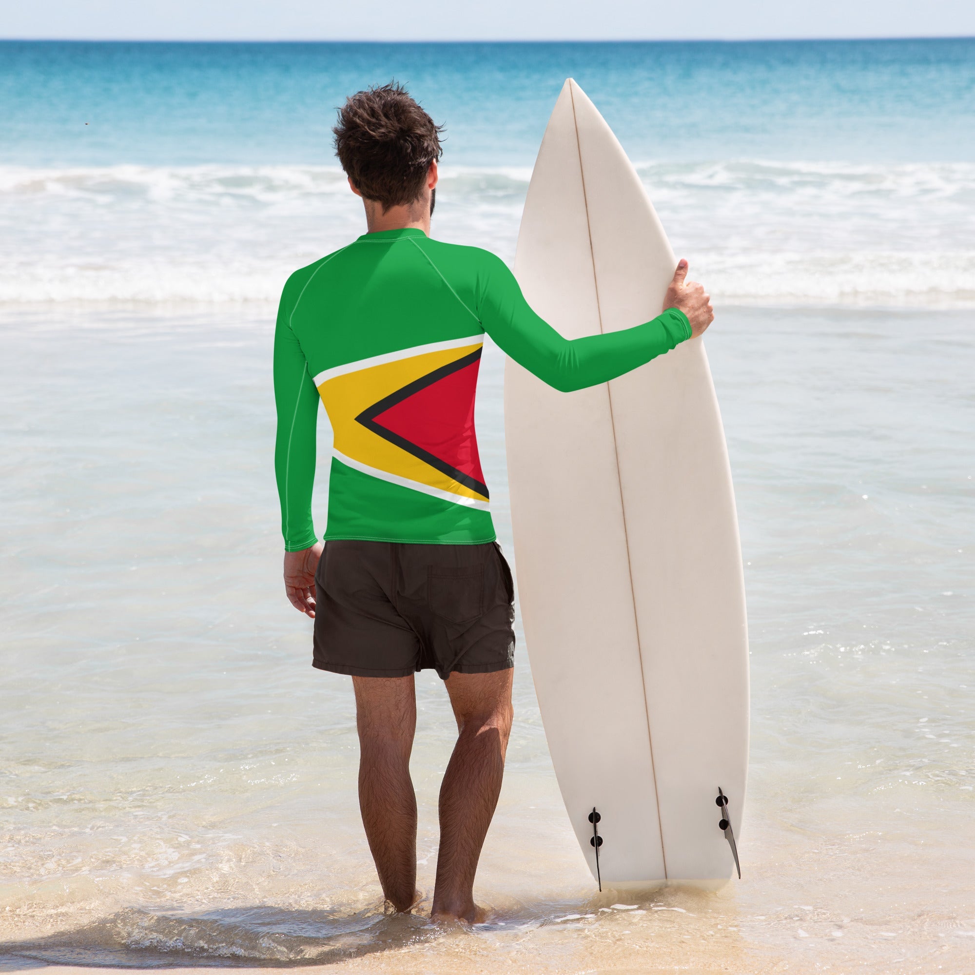 Guyana Flag Men's Rash Guard - Conscious Apparel Store