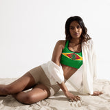 Guyana Flag Padded Sports Bra - Conscious Apparel Store