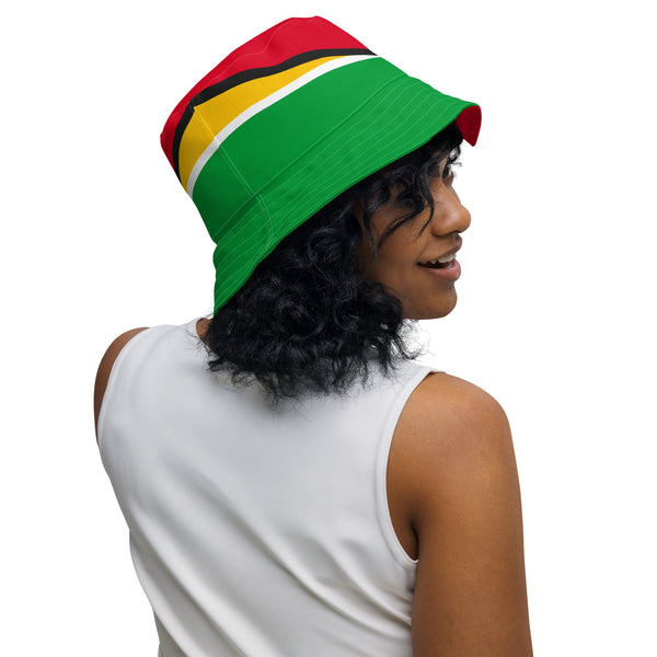 Guyana Flag Reversible bucket hat - Conscious Apparel Store