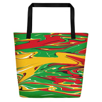 Guyana Flag Splash-Camo Beach Bag - Conscious Apparel Store