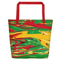 Guyana Flag Splash-Camo Beach Bag - Conscious Apparel Store
