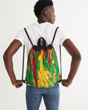 Guyana Flag Splash-Camo Canvas Drawstring Bag - Conscious Apparel Store