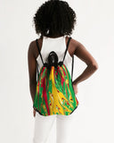 Guyana Flag Splash-Camo Canvas Drawstring Bag - Conscious Apparel Store