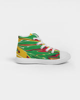 Guyana Flag Splash-Camo Kids Hightop Canvas Shoe - Conscious Apparel Store