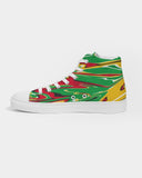 Guyana Flag Splash-Camo Men's Hightop Canvas Shoe - Conscious Apparel Store