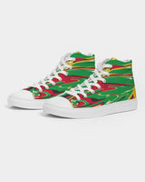 Guyana Flag Splash-Camo Men's Hightop Canvas Shoe - Conscious Apparel Store