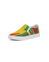 Guyana Flag Splash-Camo Men's Slip-On Canvas Shoe - Conscious Apparel Store
