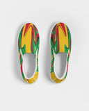 Guyana Flag Splash-Camo Men's Slip-On Canvas Shoe - Conscious Apparel Store