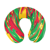 Guyana Flag Splash camo U-Shape Travel Pillow - Conscious Apparel Store