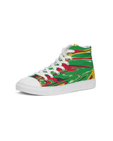 Guyana Flag Splash-Camo Women's Hightop Canvas Shoe - Conscious Apparel Store
