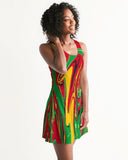 Guyana Flag Splash-Camo Women's Racerback Dress - Conscious Apparel Store