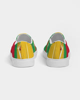 Guyana Flag Splash-Camo Women's Slip-On Canvas Shoe - Conscious Apparel Store